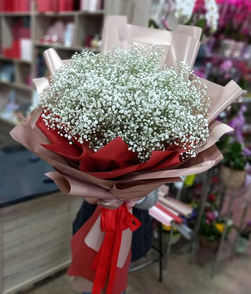 Букет Белые хлопья в Котово Букет цветов из: Гипсофила в Котово