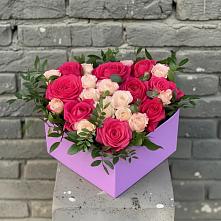 Цветочная композиция из Розы в коробке в Котово