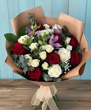 Букет цветов из:  Розы и Альстромерии #REPLACE_PRED# Котово