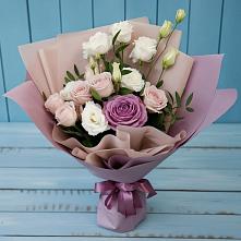Букет цветов из:  Розы и Лизиантусы в Котово