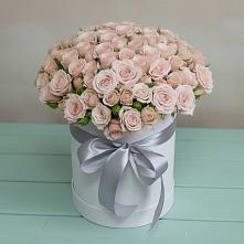 Цветочная композиция из Розы в шляпной коробке в Котово