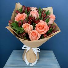 Букет цветов из:  Розы и Альстромерии #REPLACE_PRED# Котово