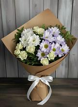 Букет цветов из:  Хризантемы и Розы #REPLACE_PRED# Котово