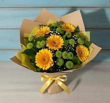 Букет цветов из:  Герберы и Хризантемы в Котово