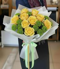 Букет цветов из:  Хризантемы и Розы в Котово