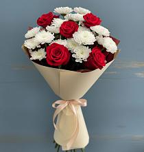 Букет цветов из:  Розы и Хризантемы в Котово