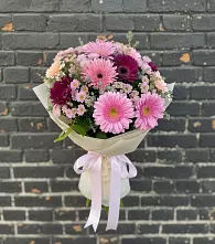 Букет цветов из:  Герберы и Хризантемы в Котово