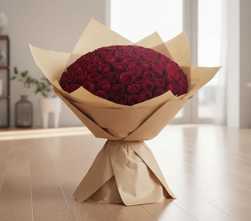 Букет 101 Красная роза в Котово