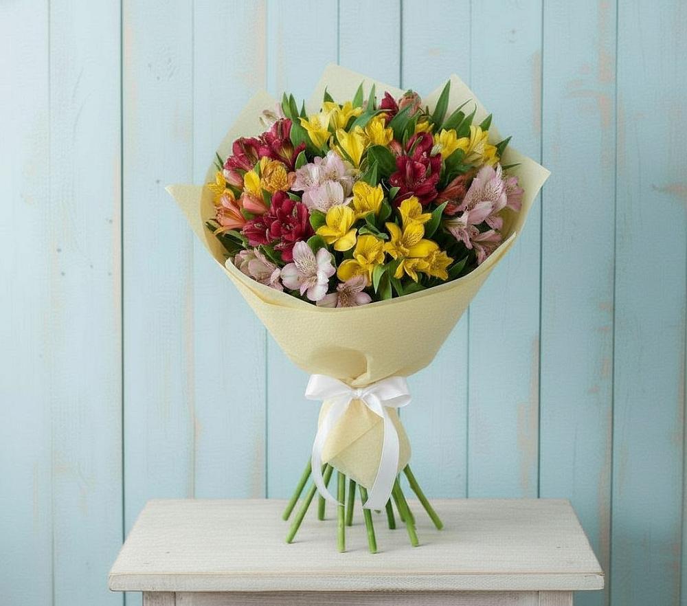 Букет цветов из: Альстромерии в Котово