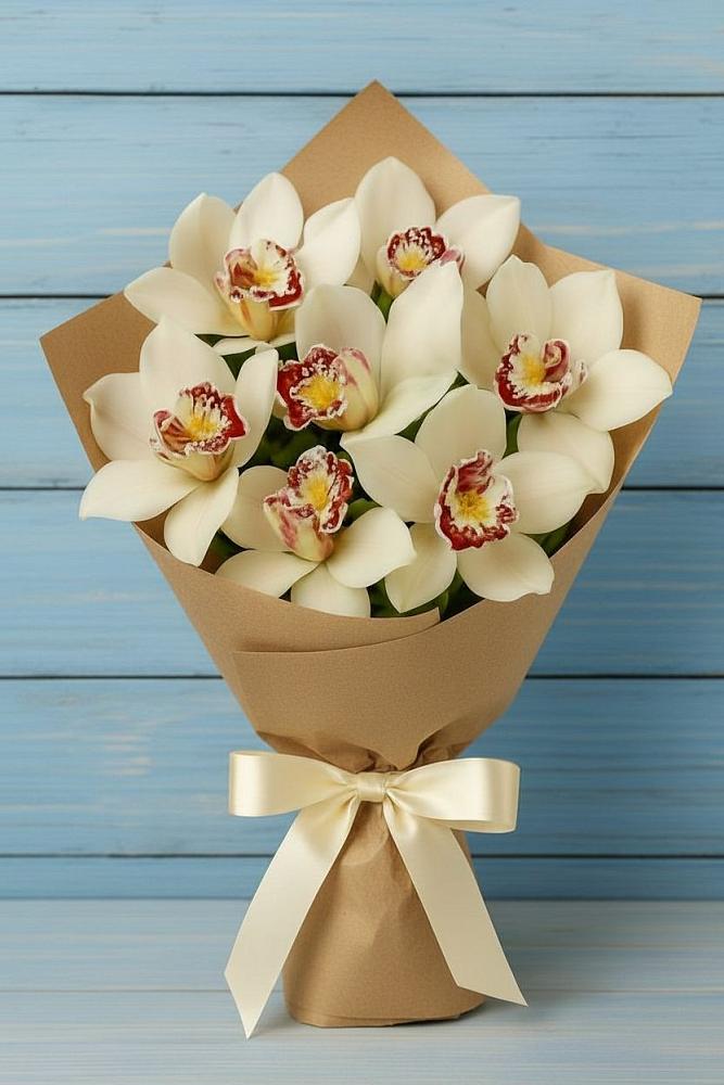 Букет цветов из: Орхидеи и Розы в Котово